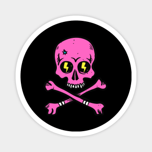 Skull and Bones - Pink Magnet